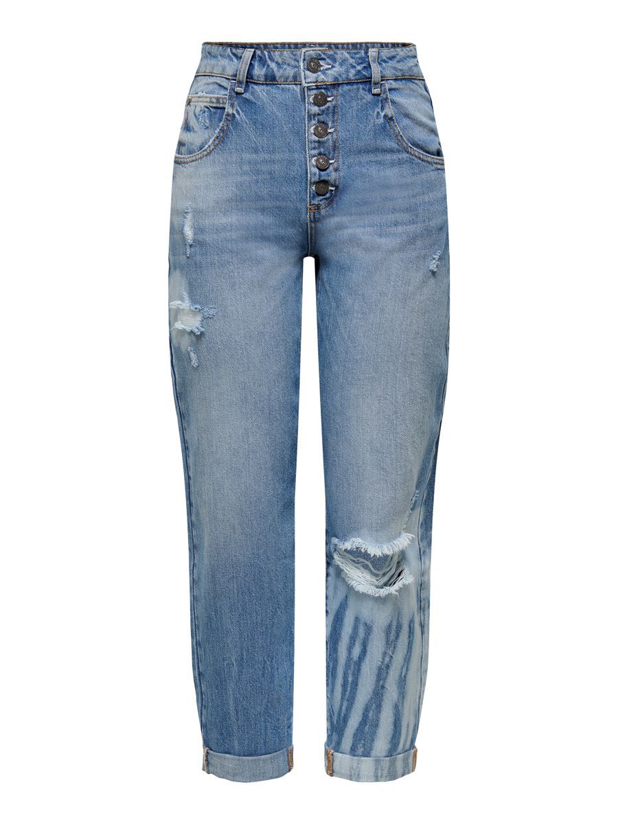ONLY Onltroy Carrot Fold Ankle High Waist Jeans Damen Blau günstig online kaufen