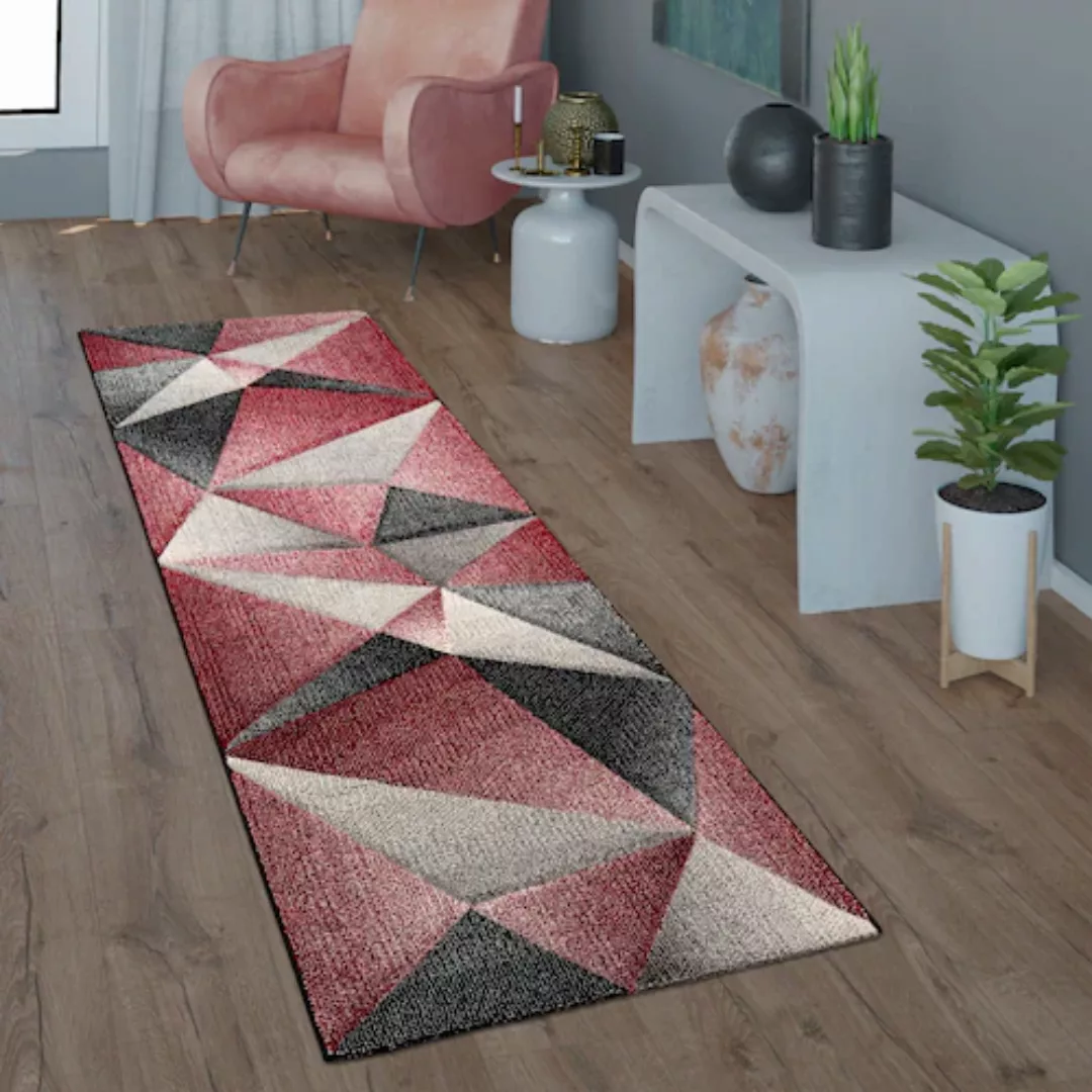 Paco Home Teppich »Smaragd 762«, rechteckig, Kurzflor, modernes geometrisch günstig online kaufen