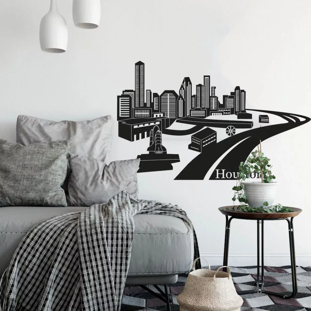 Wall-Art Wandtattoo "XXL Stadt Skyline Houston 100cm", (1 St.), selbstklebe günstig online kaufen