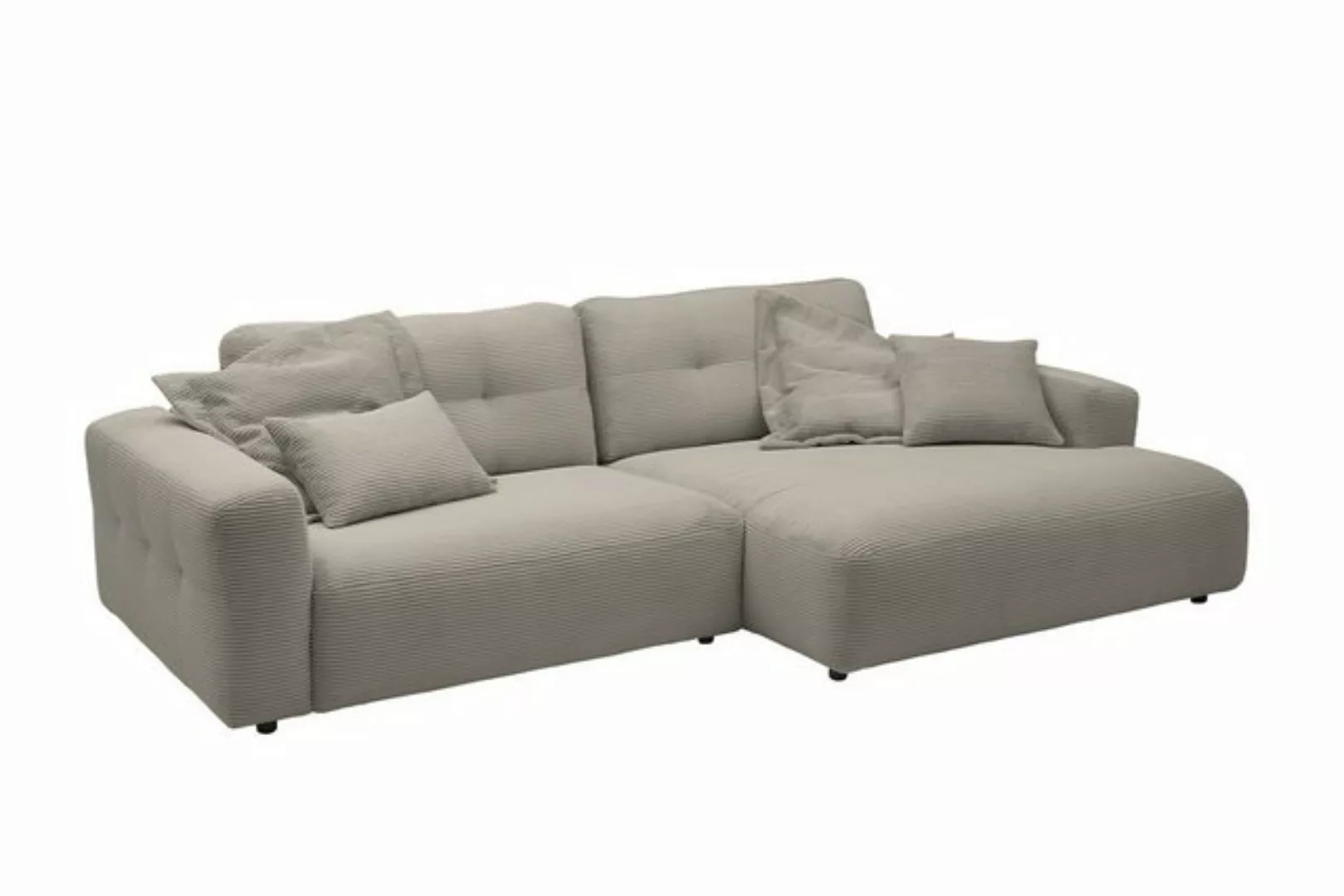 KAWOLA Ecksofa MIKA, Cord, Longchair rechts od. links, versch. Farben günstig online kaufen