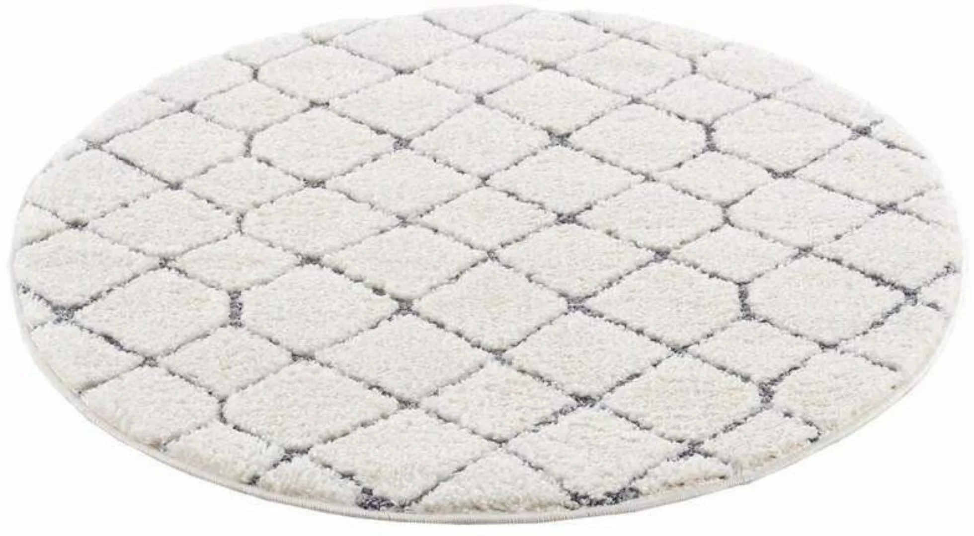 Carpet City Hochflor-Teppich »Focus 4499«, rund, 20 mm Höhe, Boho-Teppich, günstig online kaufen