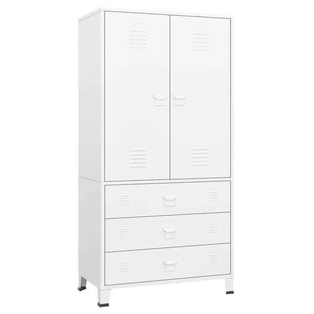 vidaXL Kleiderschrank vidaXL Industrial Kleiderschrank Weiß 90x50x180 cm Me günstig online kaufen