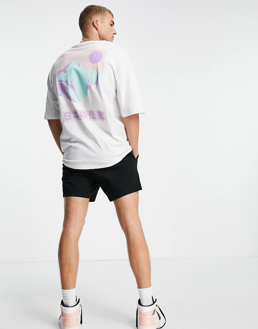 Jack & Jones Originals – Oversize-T-Shirt mit Berg- und Symbolprint hinten günstig online kaufen