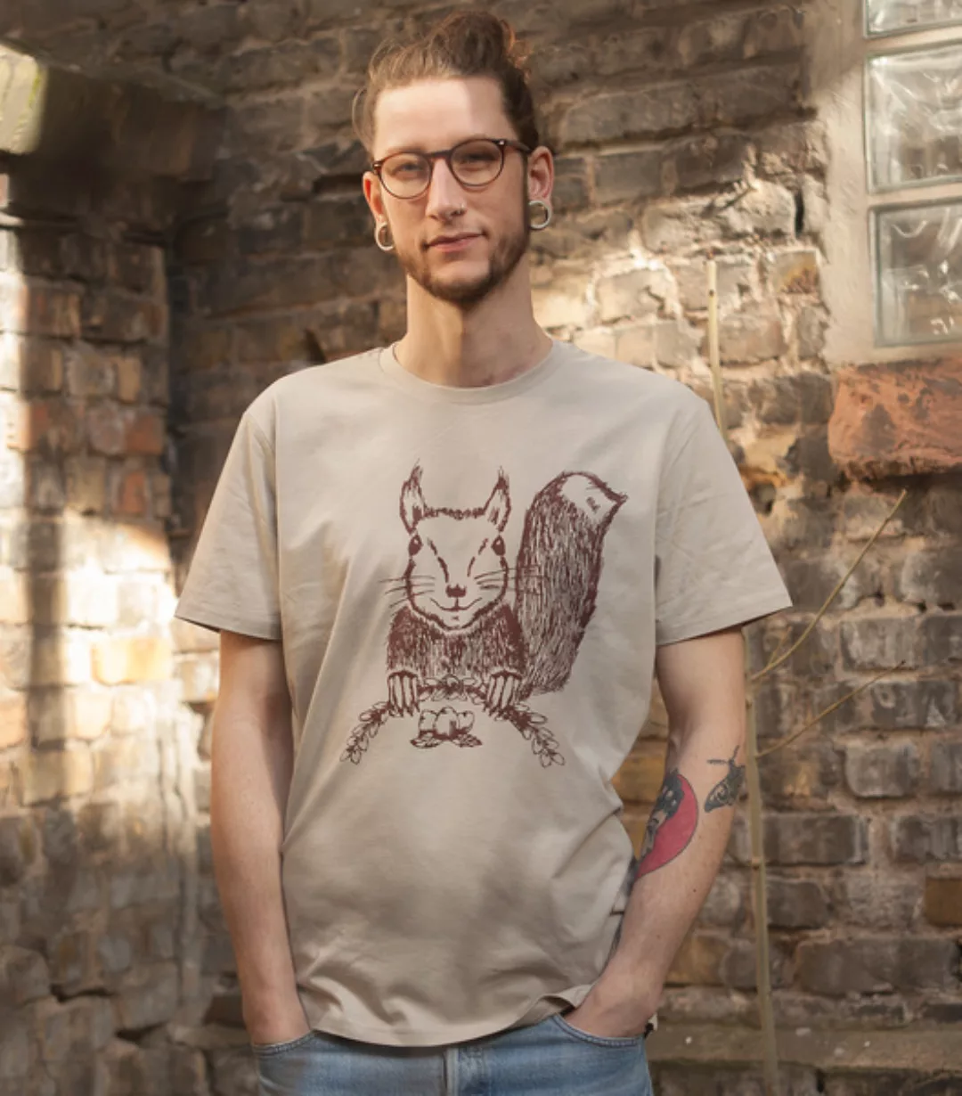 Ella Eichhorn / Squirrel - Fair Wear Männer T-shirt - Sandbrown günstig online kaufen