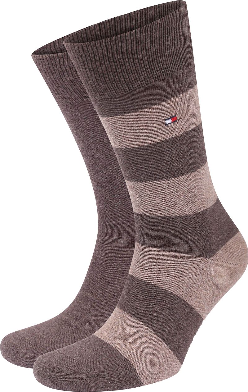 Tommy Hilfiger Socken 2 Paare Rugby Braun - Größe 39-42 günstig online kaufen