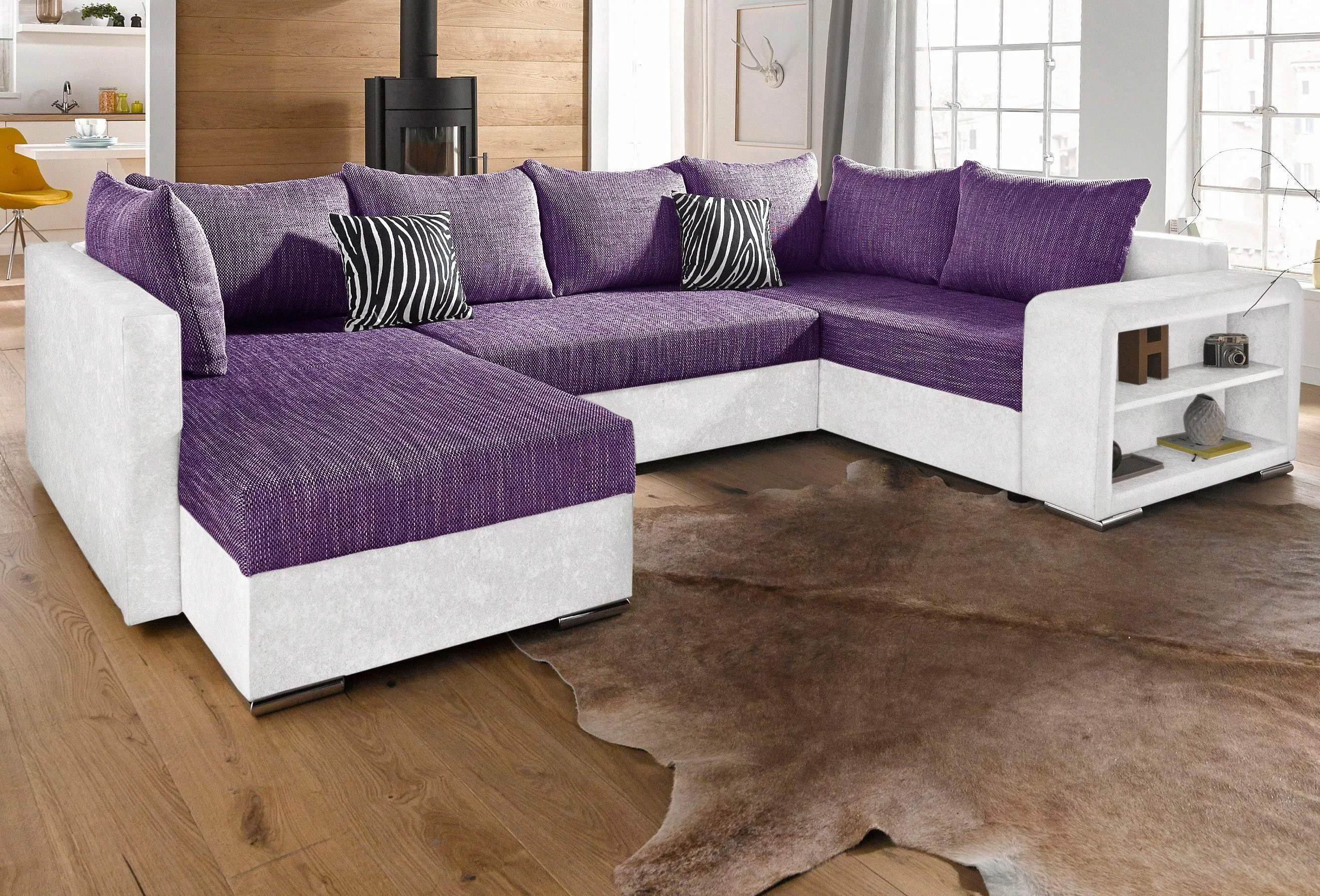 COLLECTION AB Wohnlandschaft "John U-Form", mit Bettfunktion, wahlweise mit günstig online kaufen