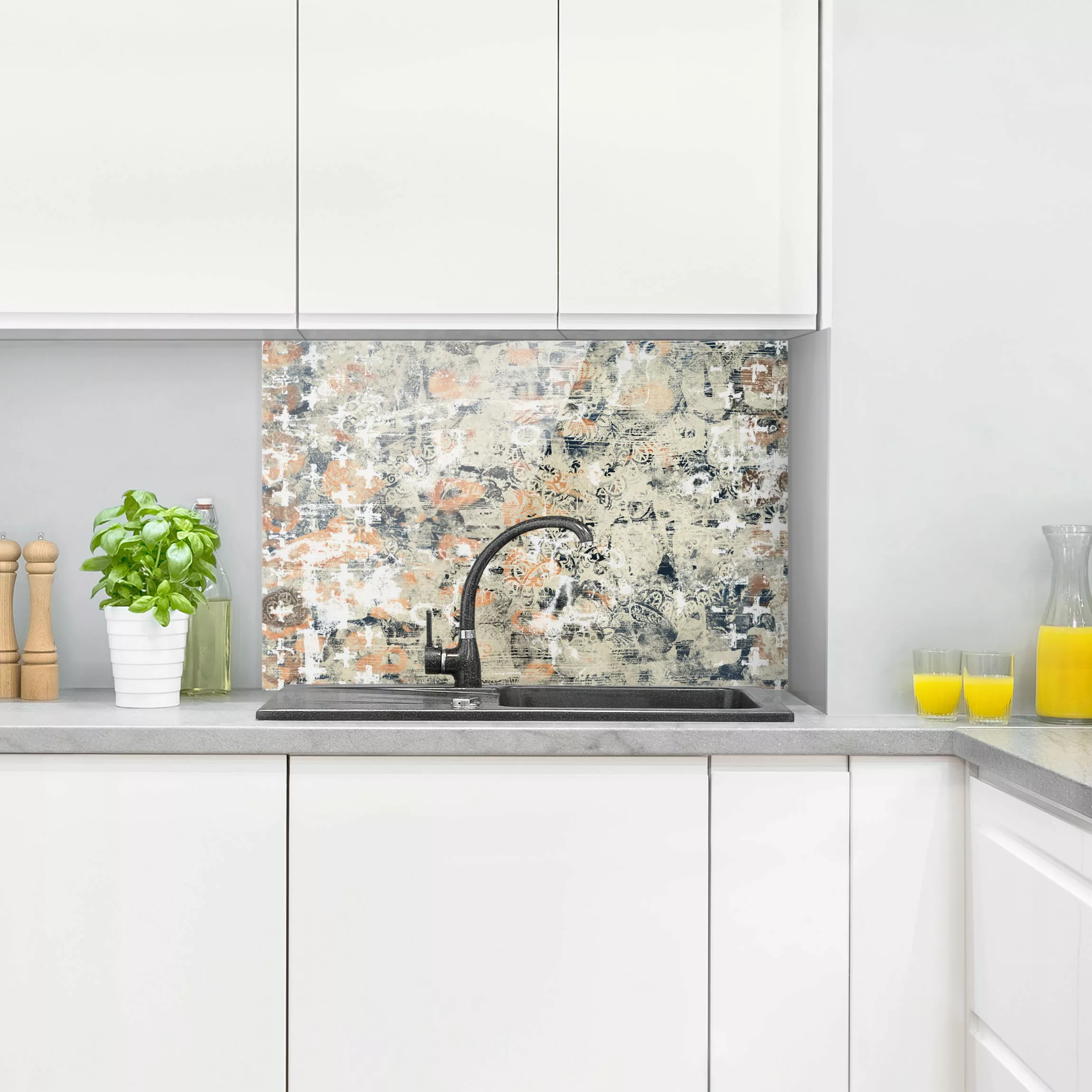 Spritzschutz Terracotta Collage günstig online kaufen