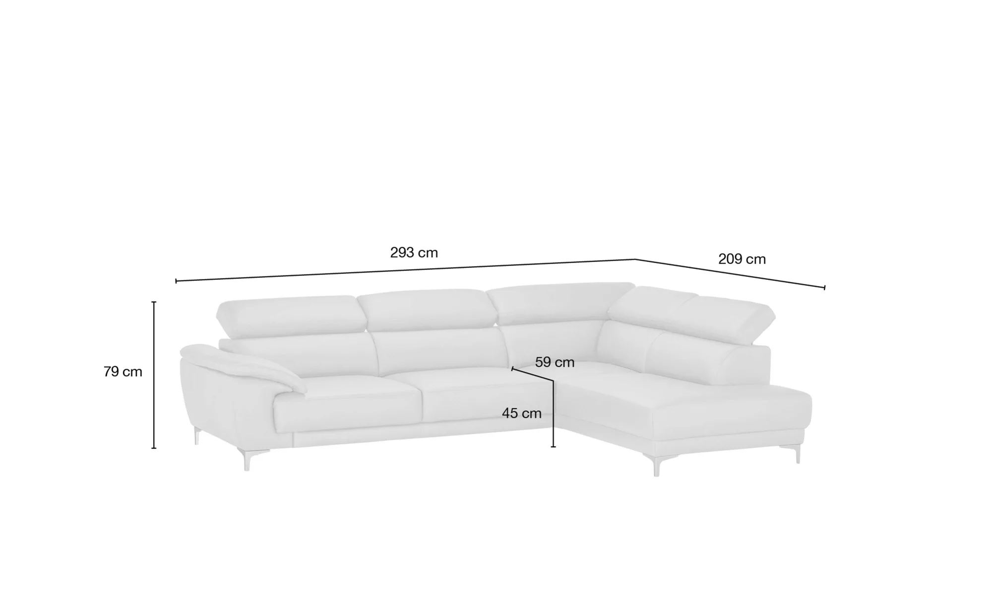 Max Schelling Ecksofa  Vita ¦ braun ¦ Maße (cm): B: 293 H: 79 T: 209.0 Pols günstig online kaufen