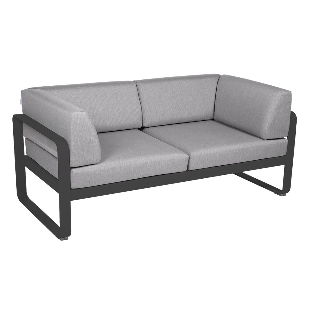 Bellevie 2-Sitzer Club Sofa 47 Anthrazit 79 Flanellgrau günstig online kaufen