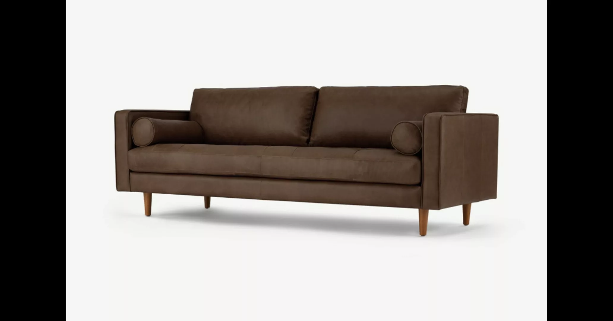 Scott 3-Sitzer Sofa, Leder in Mokkabraun - MADE.com günstig online kaufen