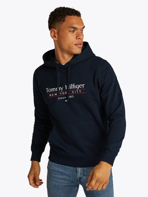 Tommy Hilfiger Hoodie "HILFIGER CENTER STACK HOODY", mit großem mehrfarbige günstig online kaufen