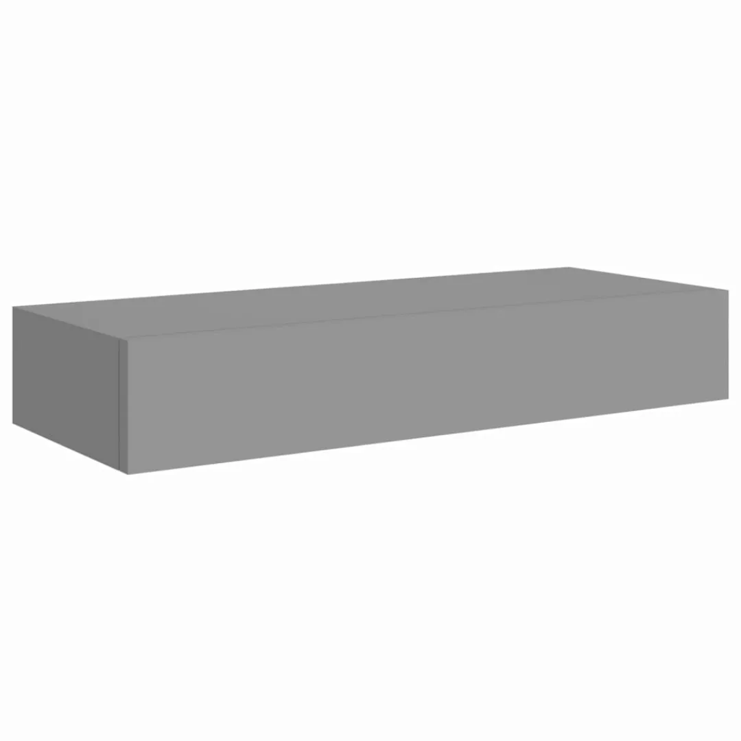 Wand-schubladenregal Grau 60x23,5x10 Cm Mdf günstig online kaufen