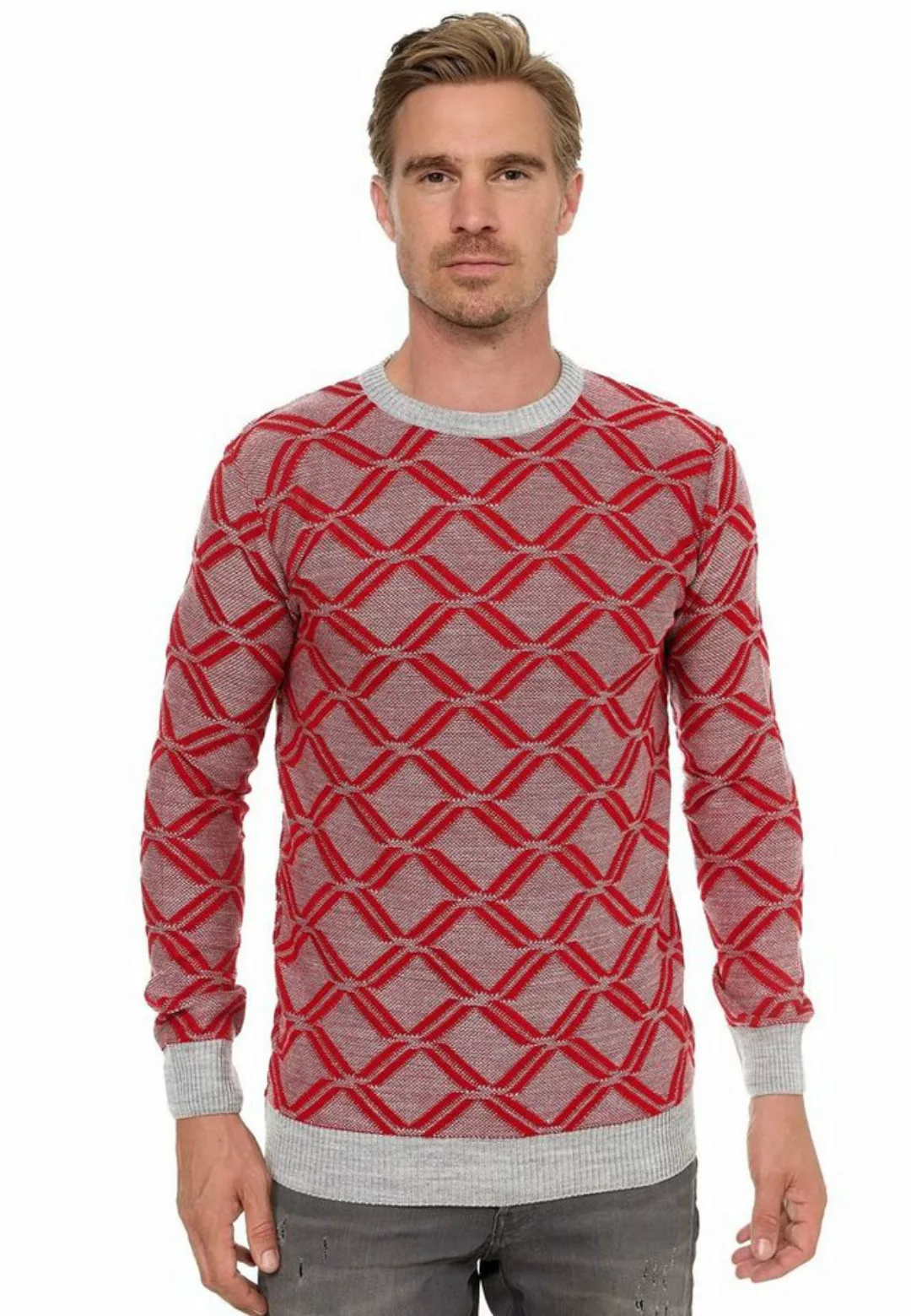 Rusty Neal Strickpullover, in tollem Karo-Design günstig online kaufen