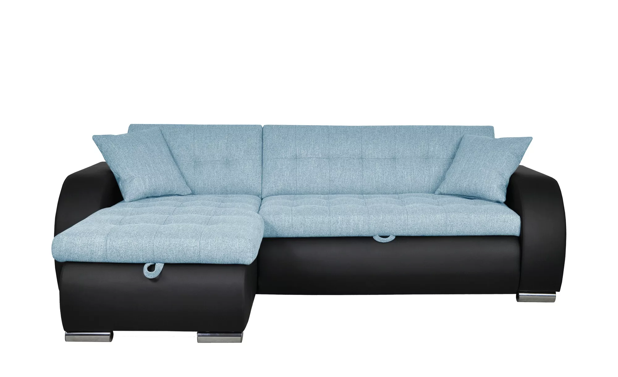 Ecksofa - blau - 242 cm - 80 cm - 161 cm - Polstermöbel > Sofas > Ecksofas günstig online kaufen