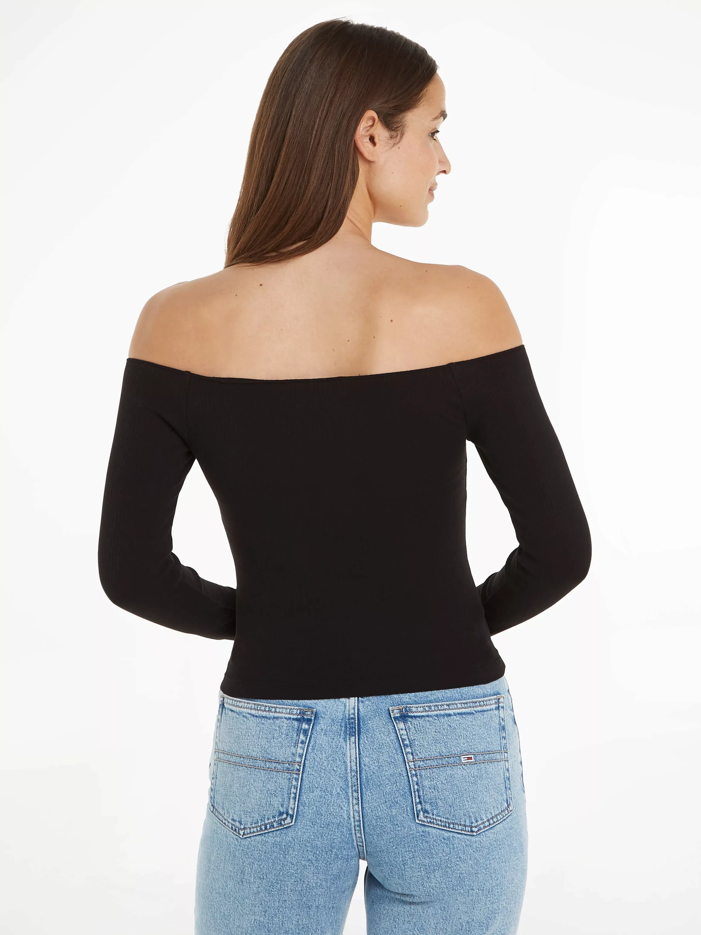 Tommy Jeans Crop-Top mit Tommy Jeans Markenlabel günstig online kaufen