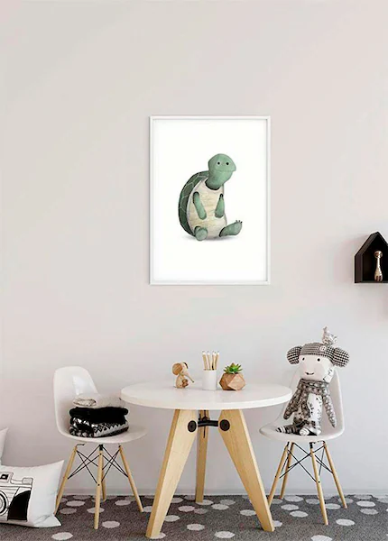 Komar Poster "Cute Animal Turtle", Schildkröten, (1 St.), Kinderzimmer, Sch günstig online kaufen