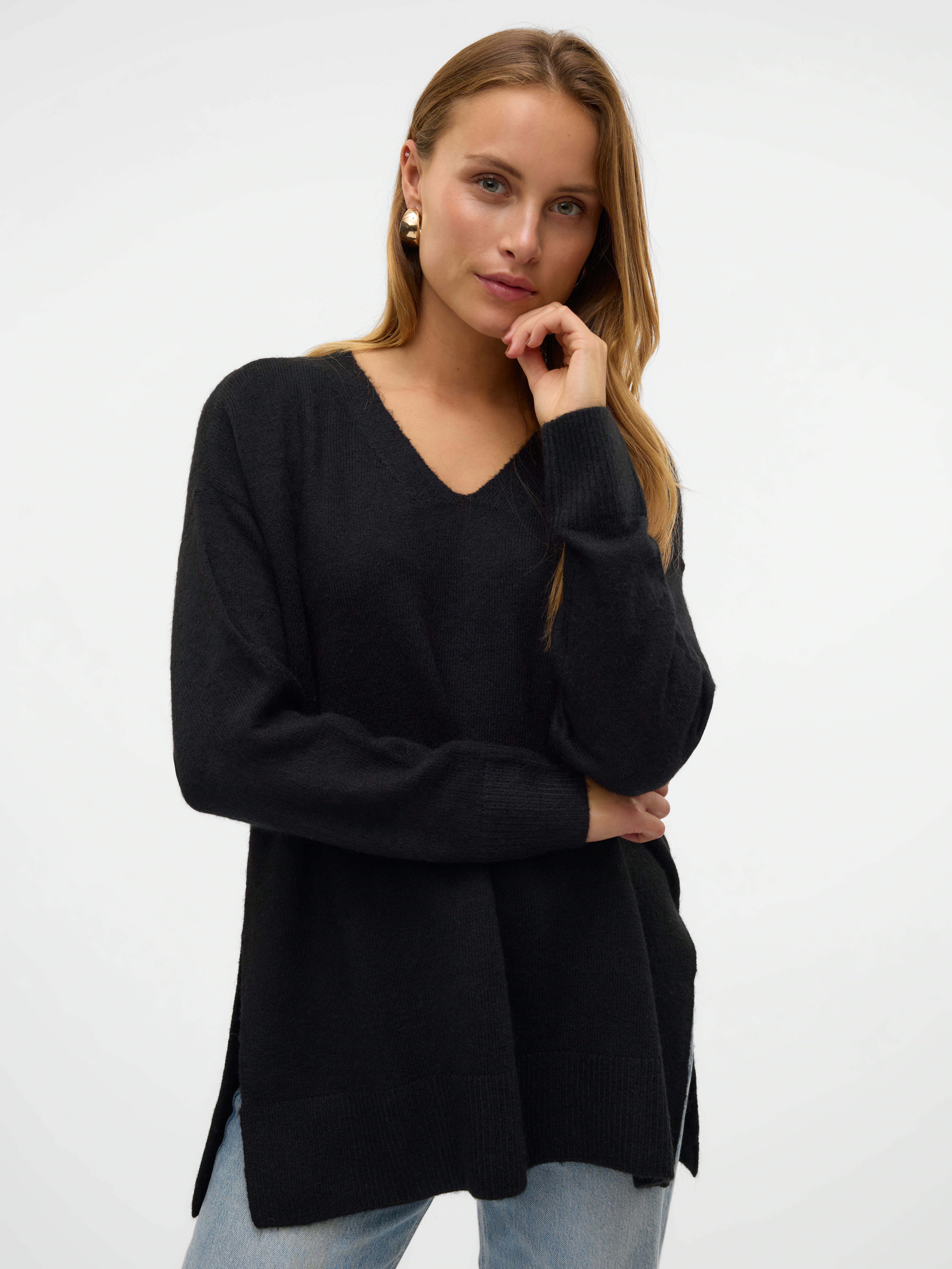 Vero Moda V-Ausschnitt-Pullover VMFILUCA LS V-NECK LONG PULLOVER GA NOOS günstig online kaufen