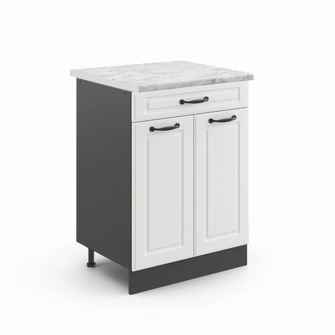 Vicco Unterschrank R-Line, Weiß Landhaus/Anthrazit, 80 günstig online kaufen