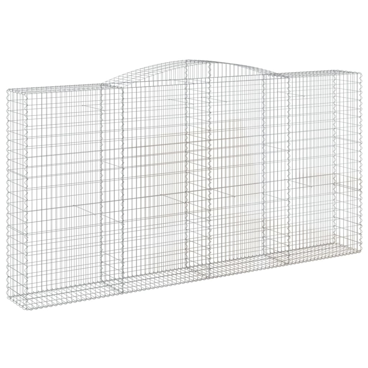 vidaXL Gabionen mit Hochbogen 3 Stk 400x50x200/220cm Eisen 1635392 günstig online kaufen