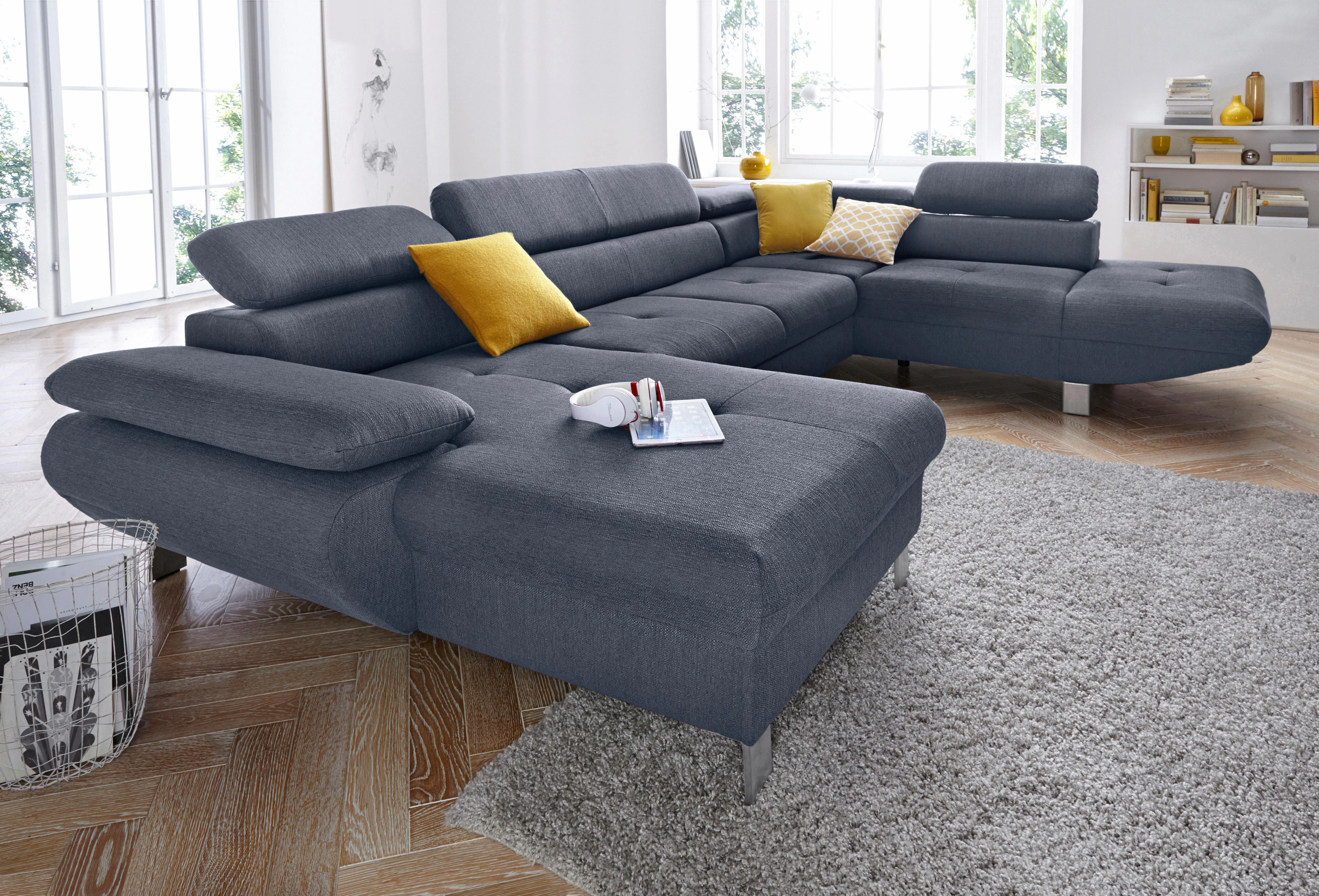 exxpo - sofa fashion Wohnlandschaft »Vinci, U-Form«, wahlweise mit Bettfunk günstig online kaufen