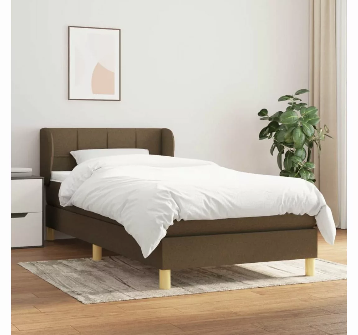 Vidaxl Boxspringbett Mit Matratze Blau 100x200 Cm Stoff günstig online kaufen