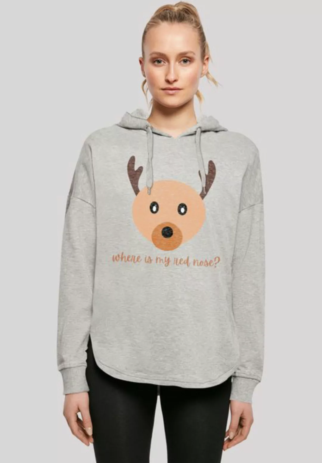 F4NT4STIC Kapuzenpullover Red Nose Weihnachten Print günstig online kaufen