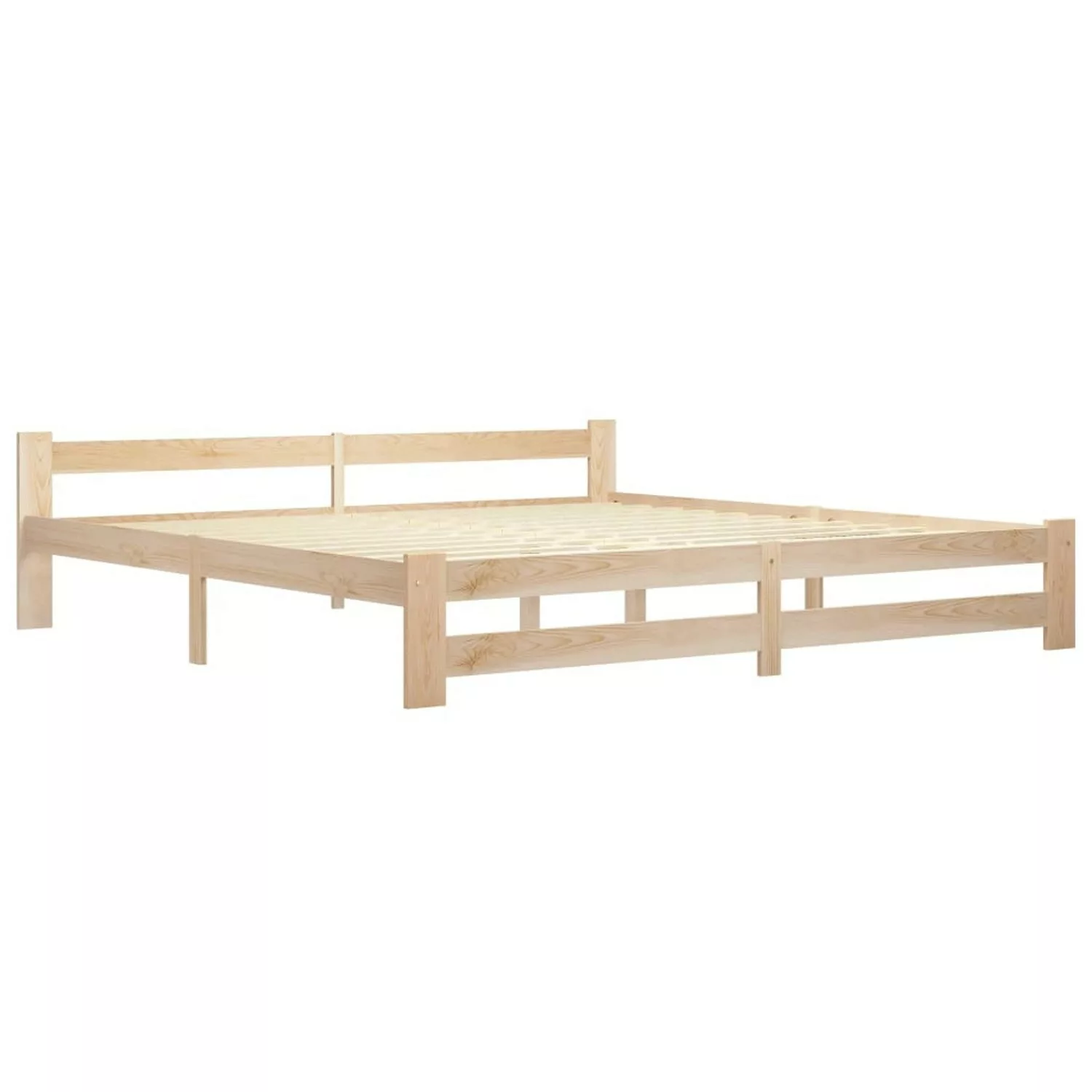 vidaXL Bettgestell Massivholzbett Honigbraun Kiefer 200x200 cm Doppelbett B günstig online kaufen