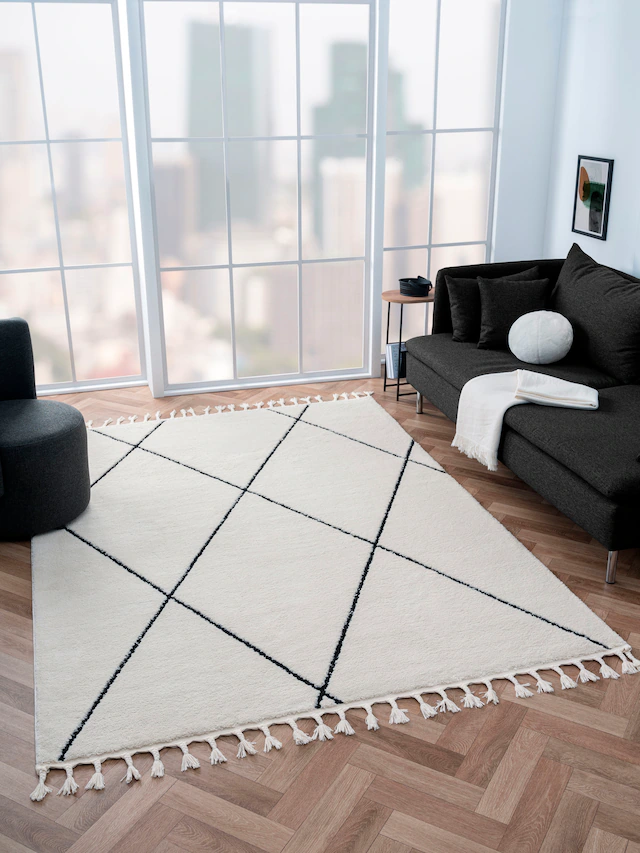 Myflair Möbel & Accessoires Hochflor-Teppich »Moroccan Pattern«, rechteckig günstig online kaufen