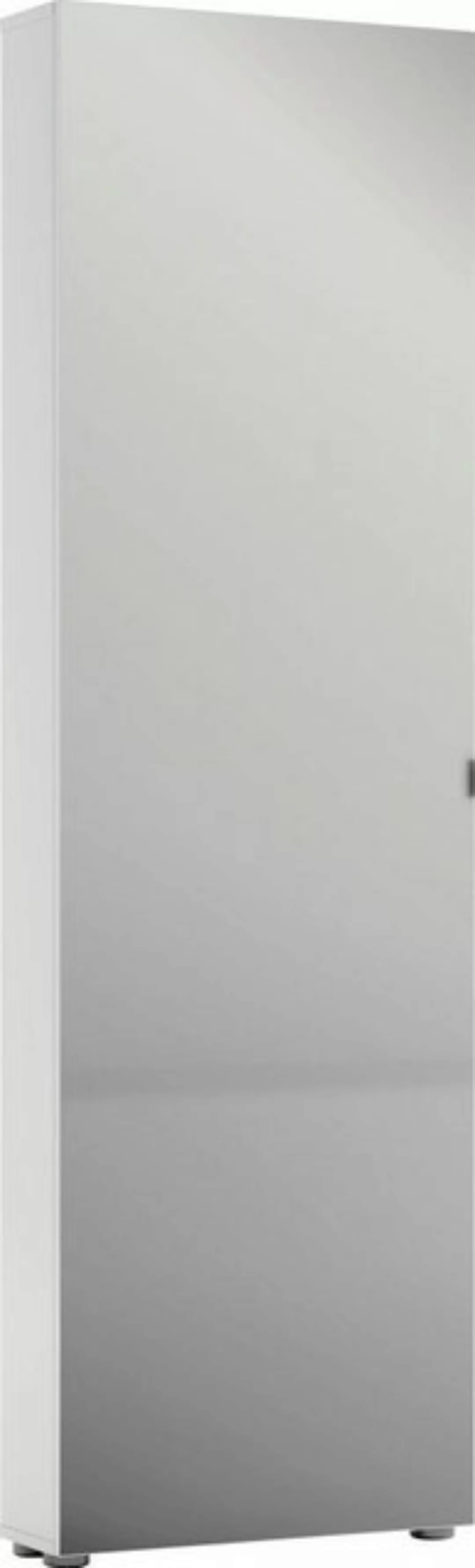 möbelando Schuhschrank SPAZIO (BxHxT: 60,2x200x18,6 cm) in weiß mit einer T günstig online kaufen