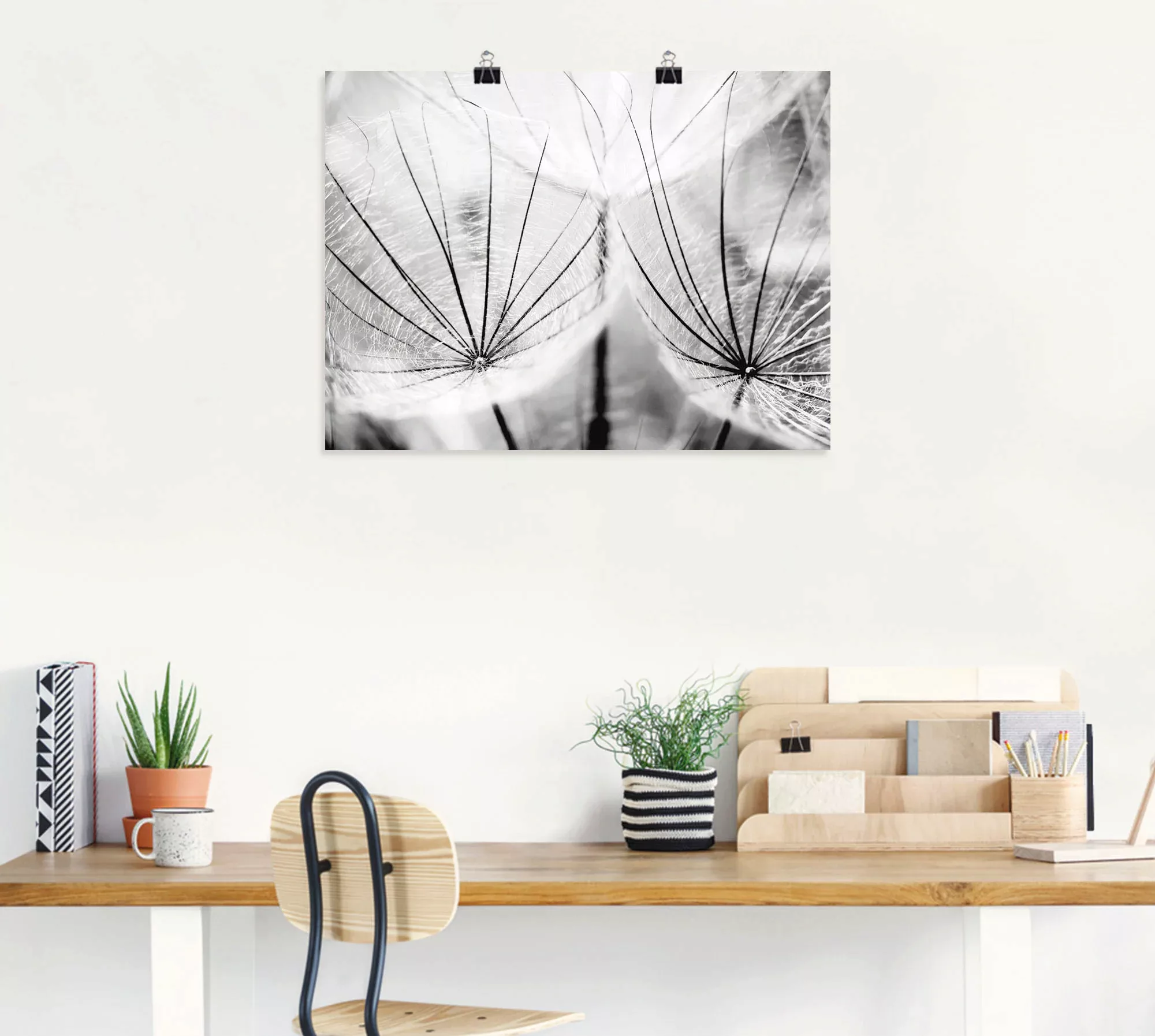 Artland Wandbild "Pusteblume in schwarzweiß", Blumen, (1 St.), als Alubild, günstig online kaufen