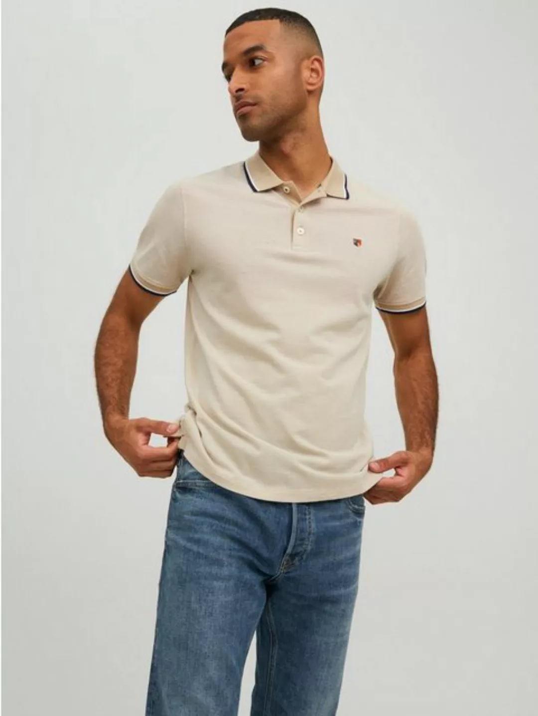 Jack & Jones T-Shirt Polo T-Shirt Pique Kurzarm Hemd Basic JPRBLUWIN 5525 i günstig online kaufen