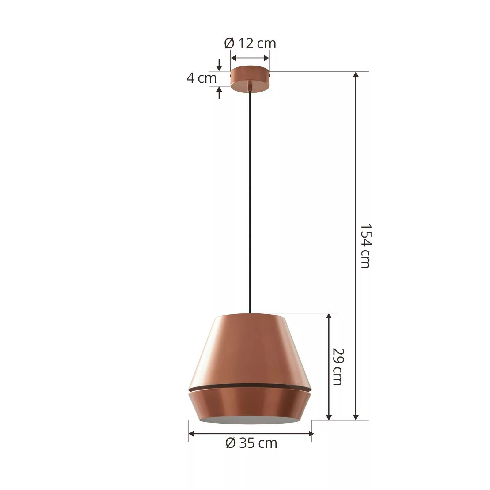 Lucande Mynoria LED-Hängeleuchte, kupfer, Aluminium, Ø 35 cm günstig online kaufen