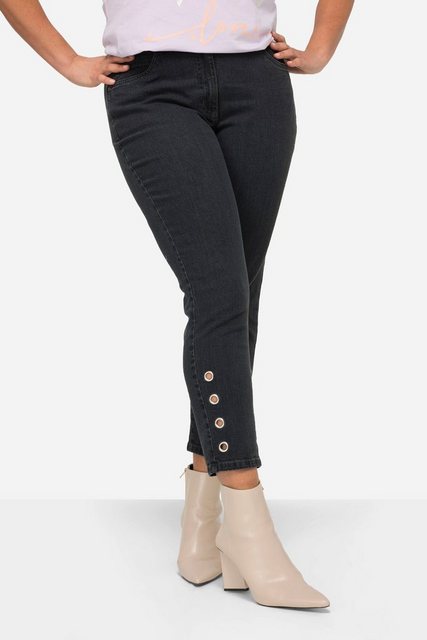 MIAMODA Regular-fit-Jeans Jeans tapered Fit 5-Pocket Saum mit Zier-Ösen günstig online kaufen