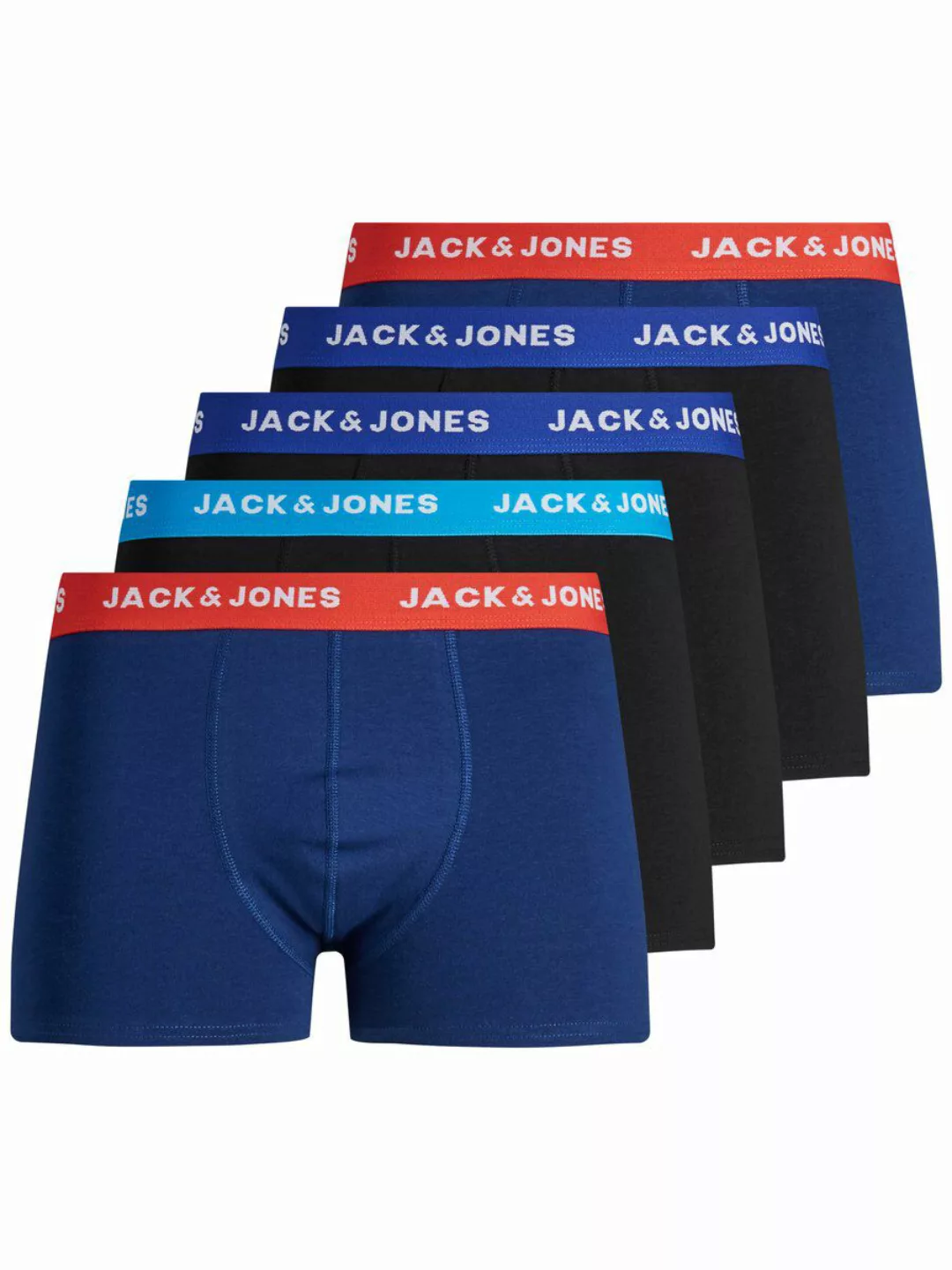 Jack & Jones 5-er Set Trunks Schwarz & Blau günstig online kaufen