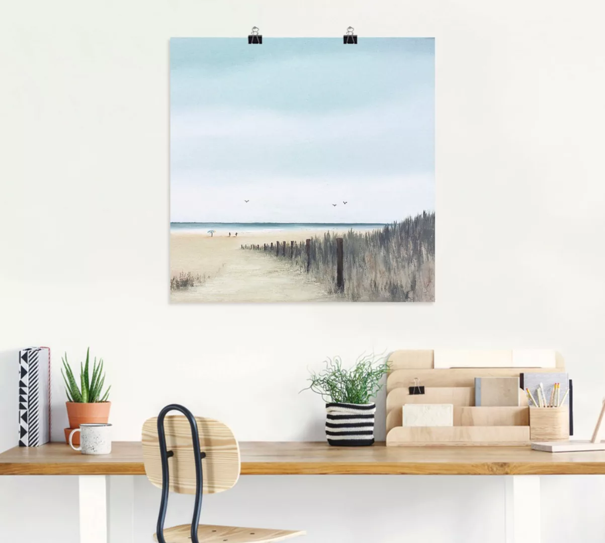 Artland Wandbild "Sonniger Morgen I", Strand, (1 St.), als Leinwandbild, Po günstig online kaufen