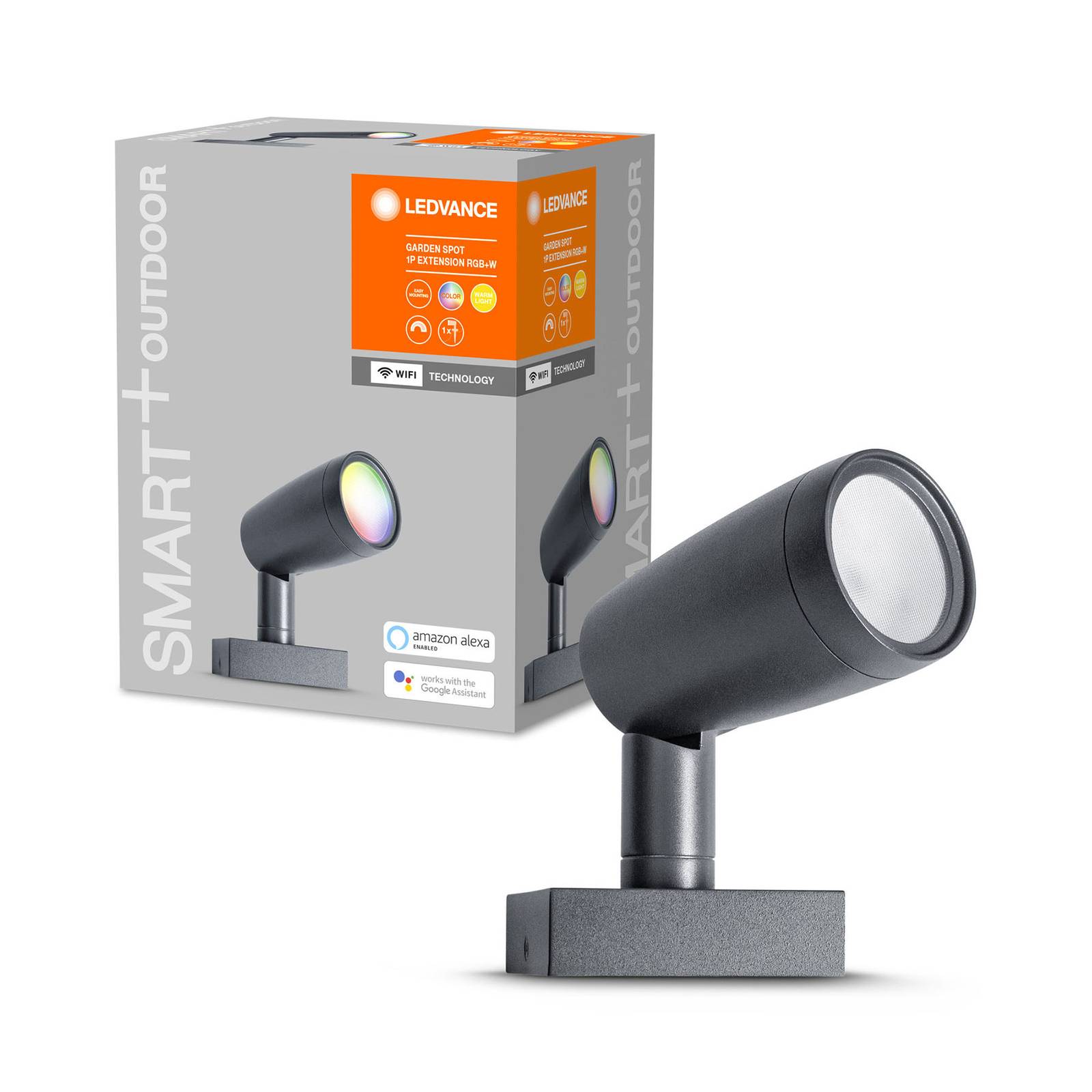 SMART+ LED Wand- und Deckenspot in Dunkelgrau 4,5W 260lm IP65 RGBW günstig online kaufen