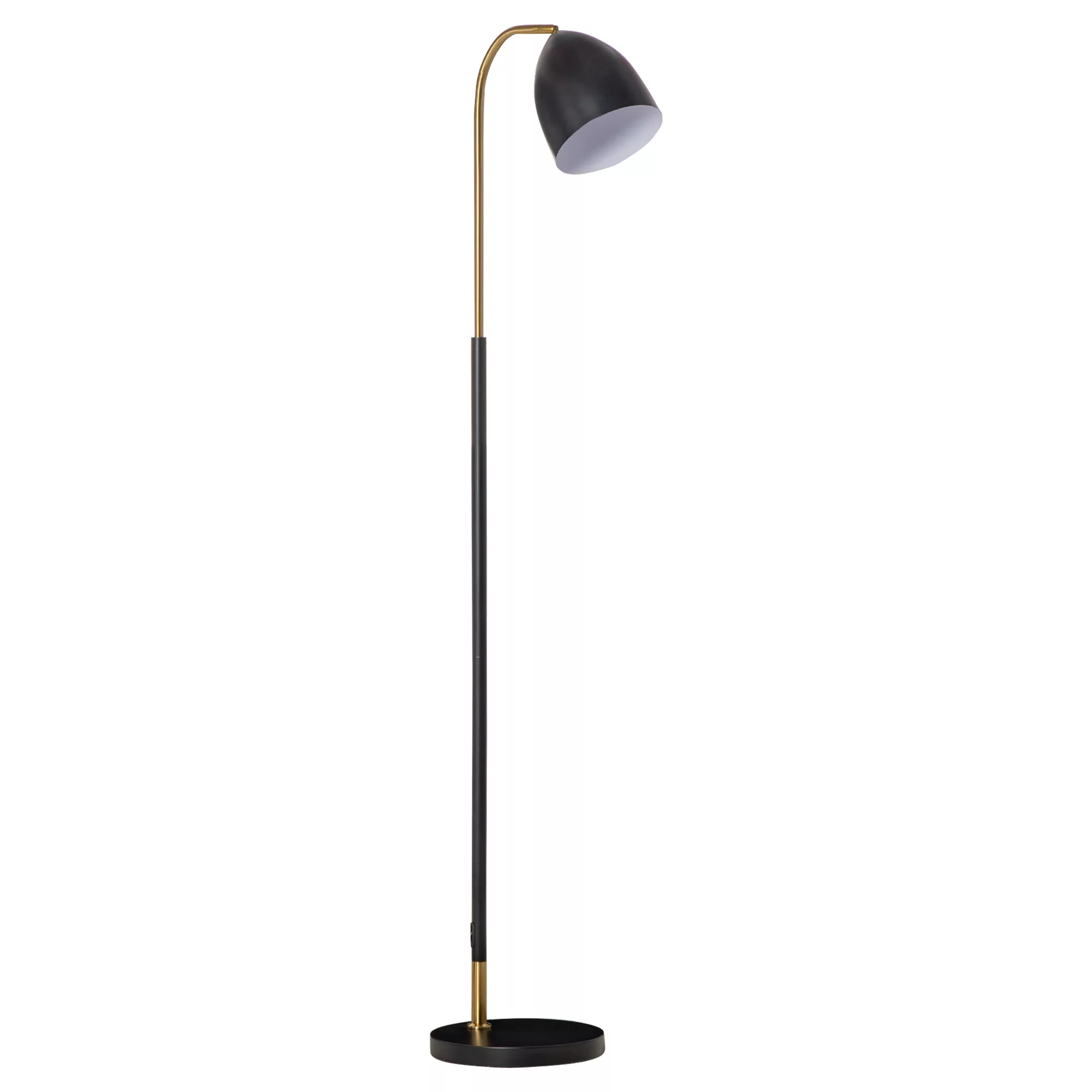 HOMCOM Bogenlampe Stehlampe Wohnzimmer Schirm verstellbar Stehleuchte 40W m günstig online kaufen