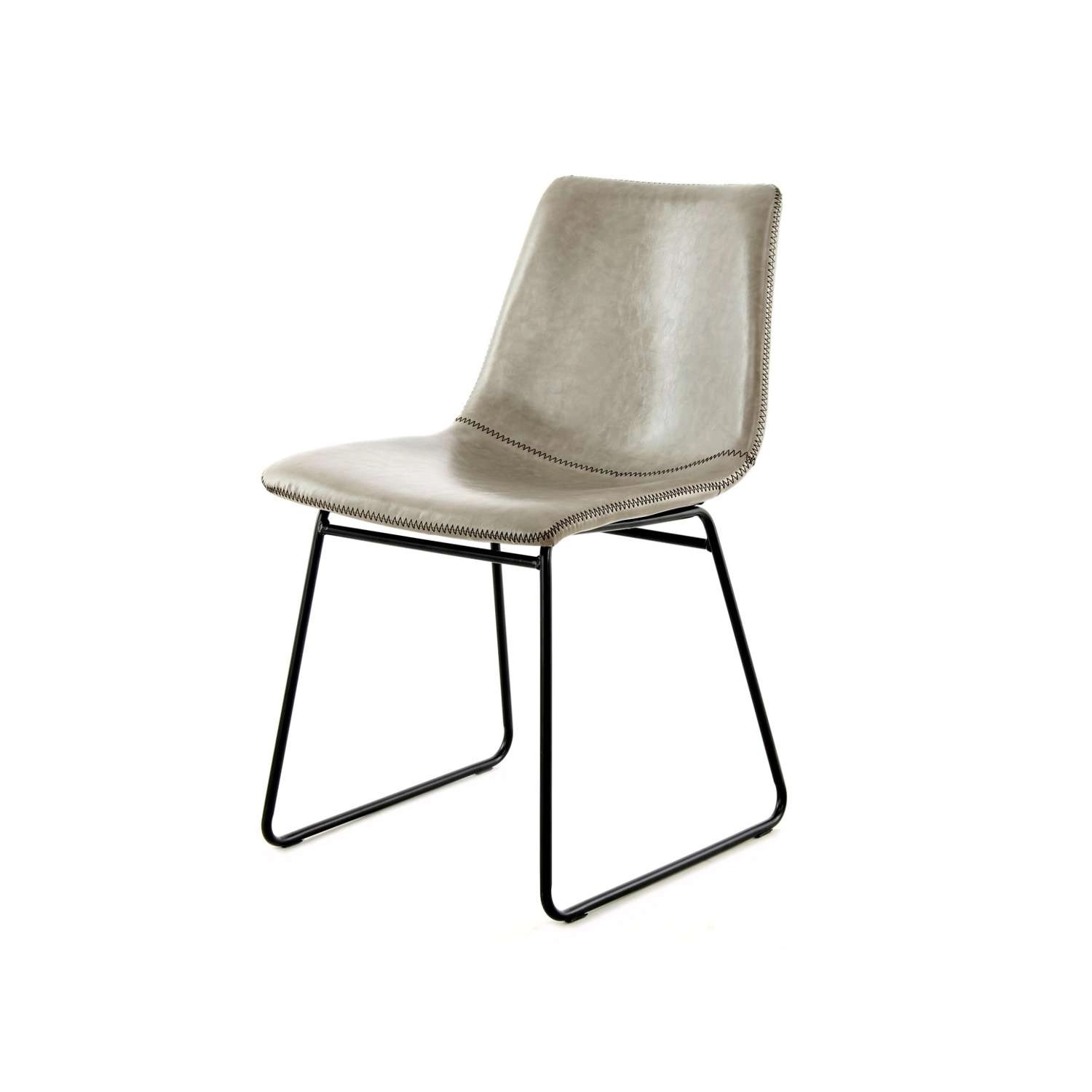 MeGusta Moderner Stuhl 2er-Set Grau Polsterstuhl Esszimmerstuhl Frieda günstig online kaufen