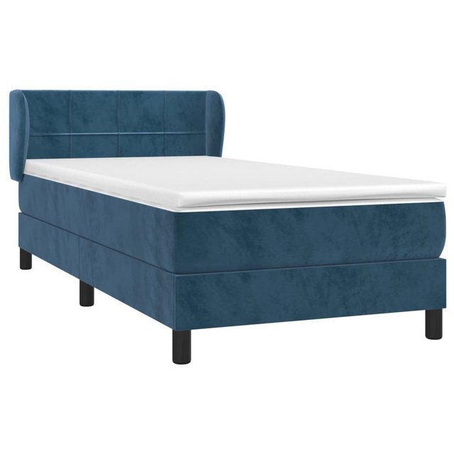 vidaXL Bett Boxspringbett mit Matratze Dunkelblau 80x200 cm Samt günstig online kaufen