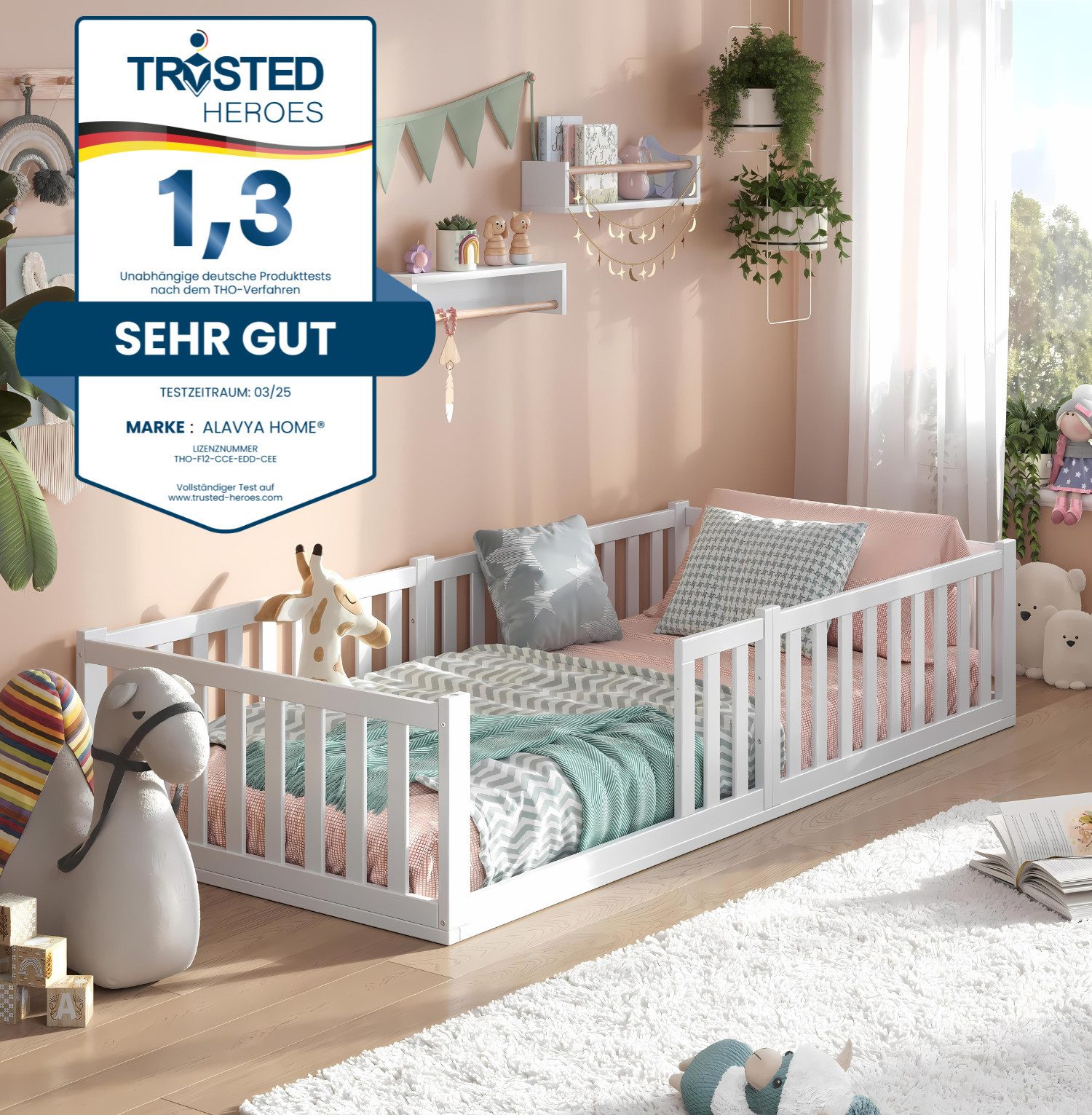 Alavya Home® Kinderbett Bodenbett TITAN aus günstig online kaufen