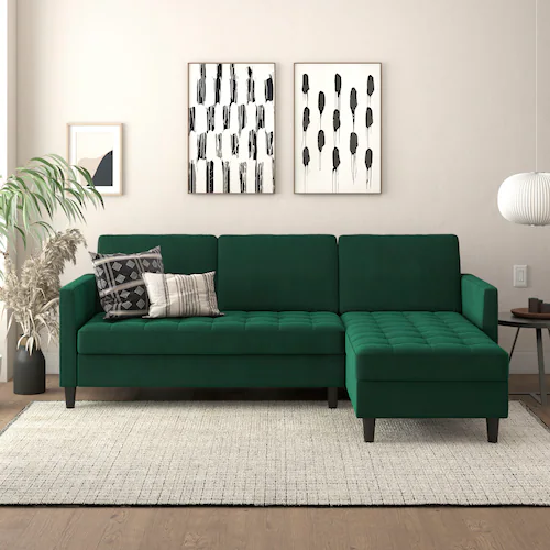 Dorel Home Ecksofa Presley, L-Form, Ecksofa mit Bett-Funktion und Stauraum, günstig online kaufen