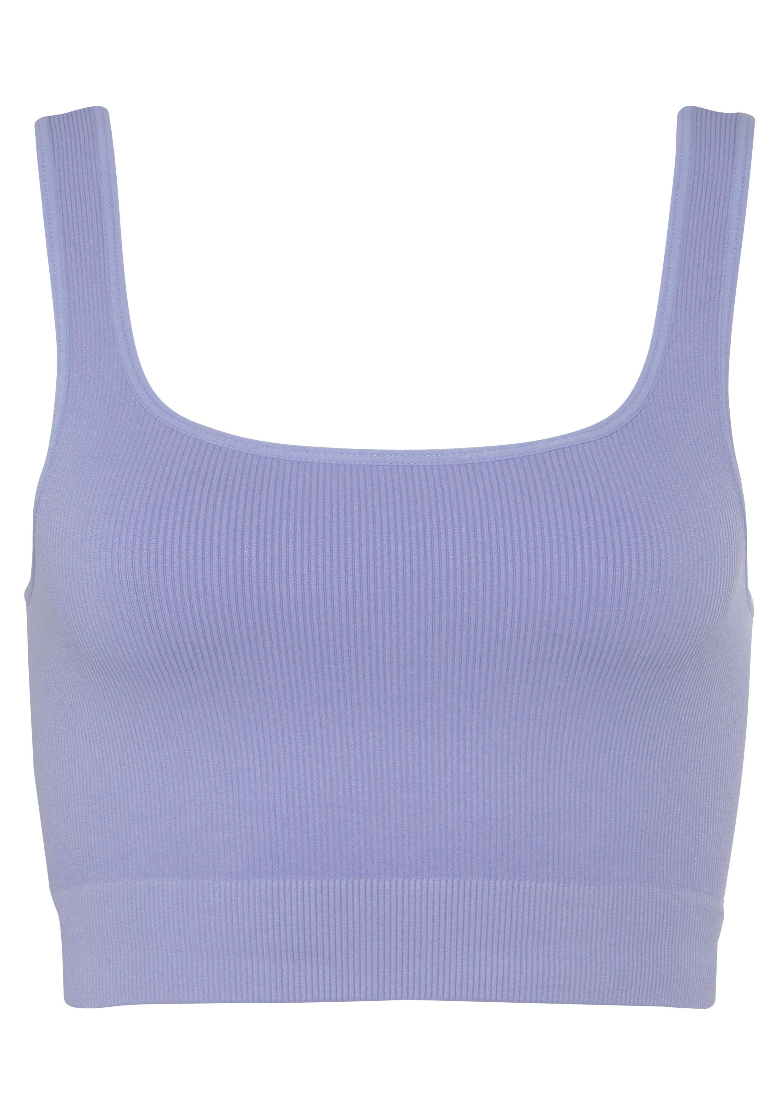 LASCANA Crop-Top, Seamless Top mit Rippstruktur günstig online kaufen