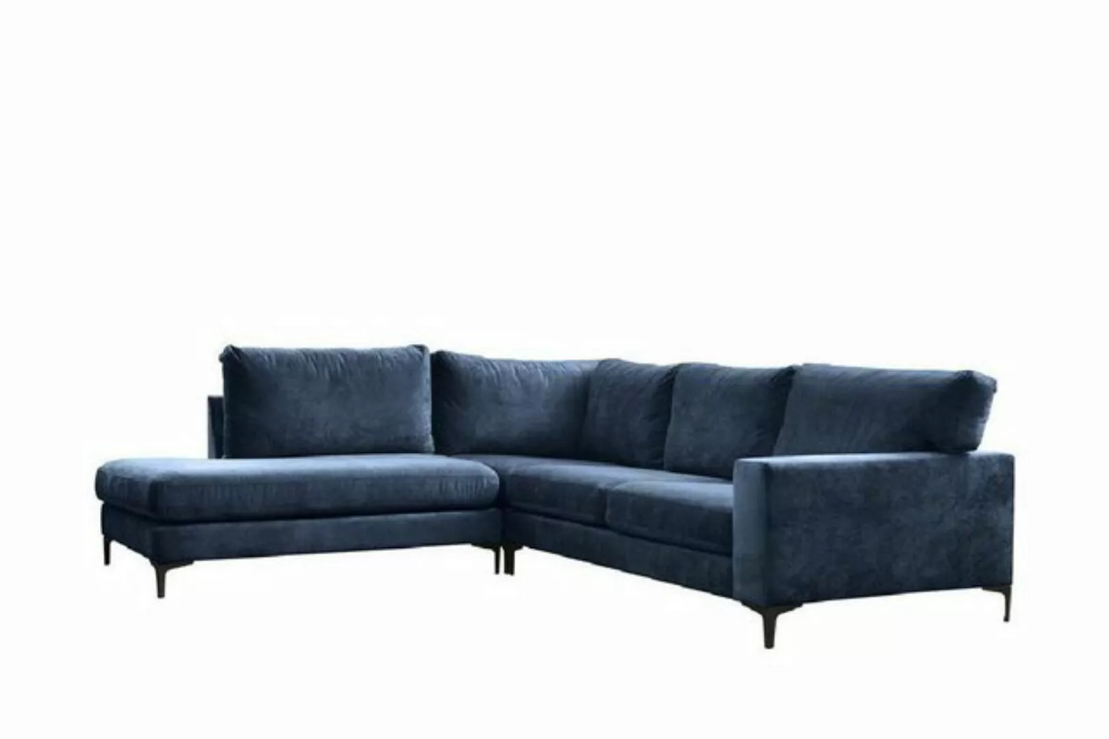 Xlmoebel Sofa Designer Ecksofa in Blau aus Stoff - Wohnlandschaft Möbelgrup günstig online kaufen