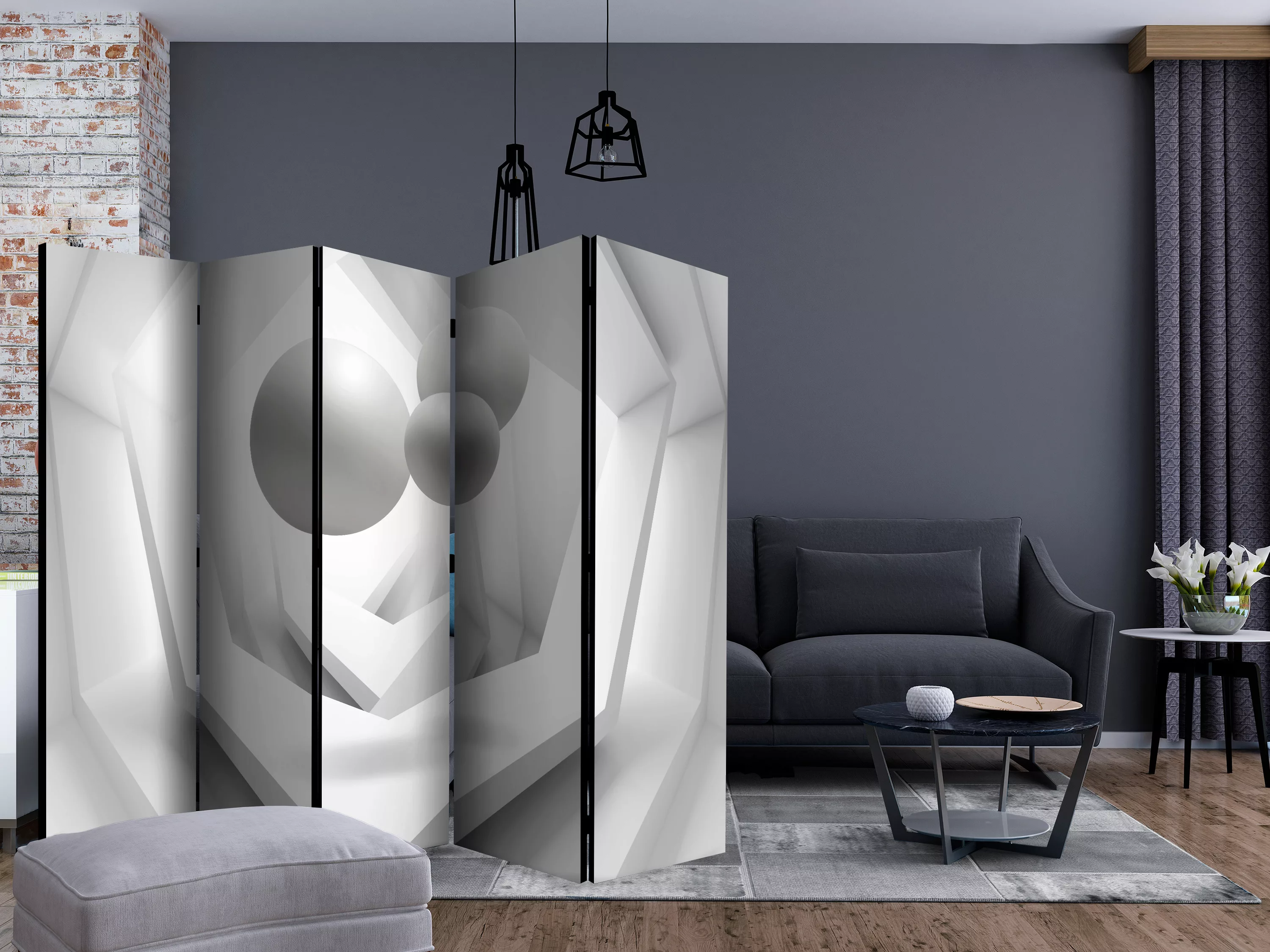 5-teiliges Paravent - White Imagination Ii [room Dividers] günstig online kaufen