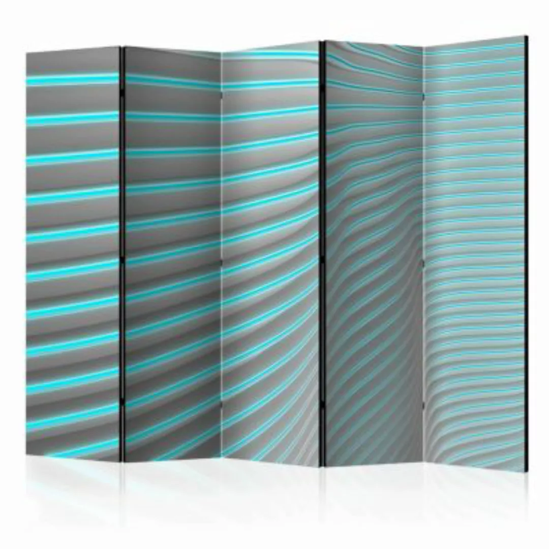 artgeist Paravent Neon Blue II [Room Dividers] graublau Gr. 225 x 172 günstig online kaufen