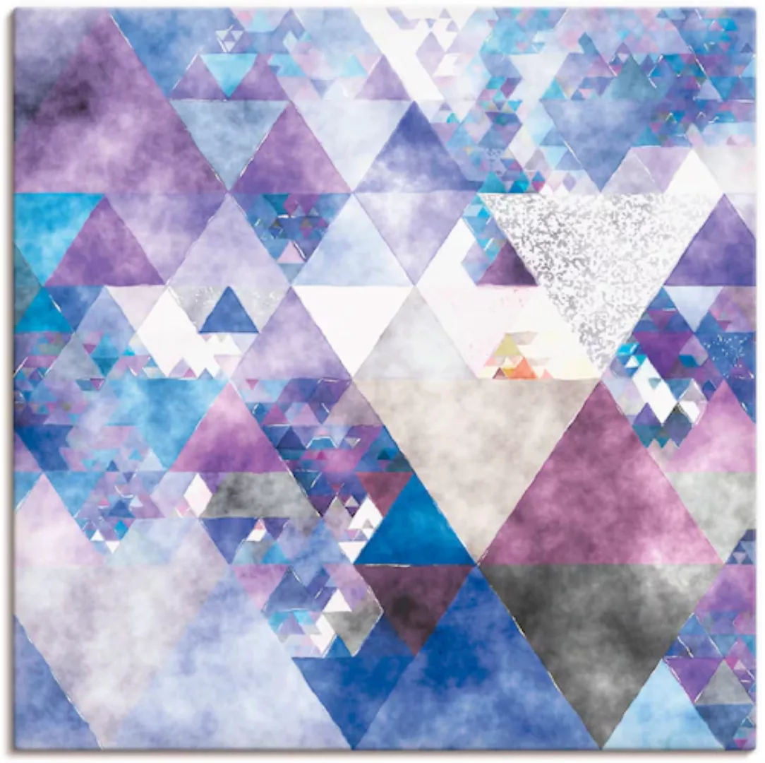 Artland Wandbild "Dreiecke", Muster, (1 St.), als Leinwandbild, Poster in v günstig online kaufen