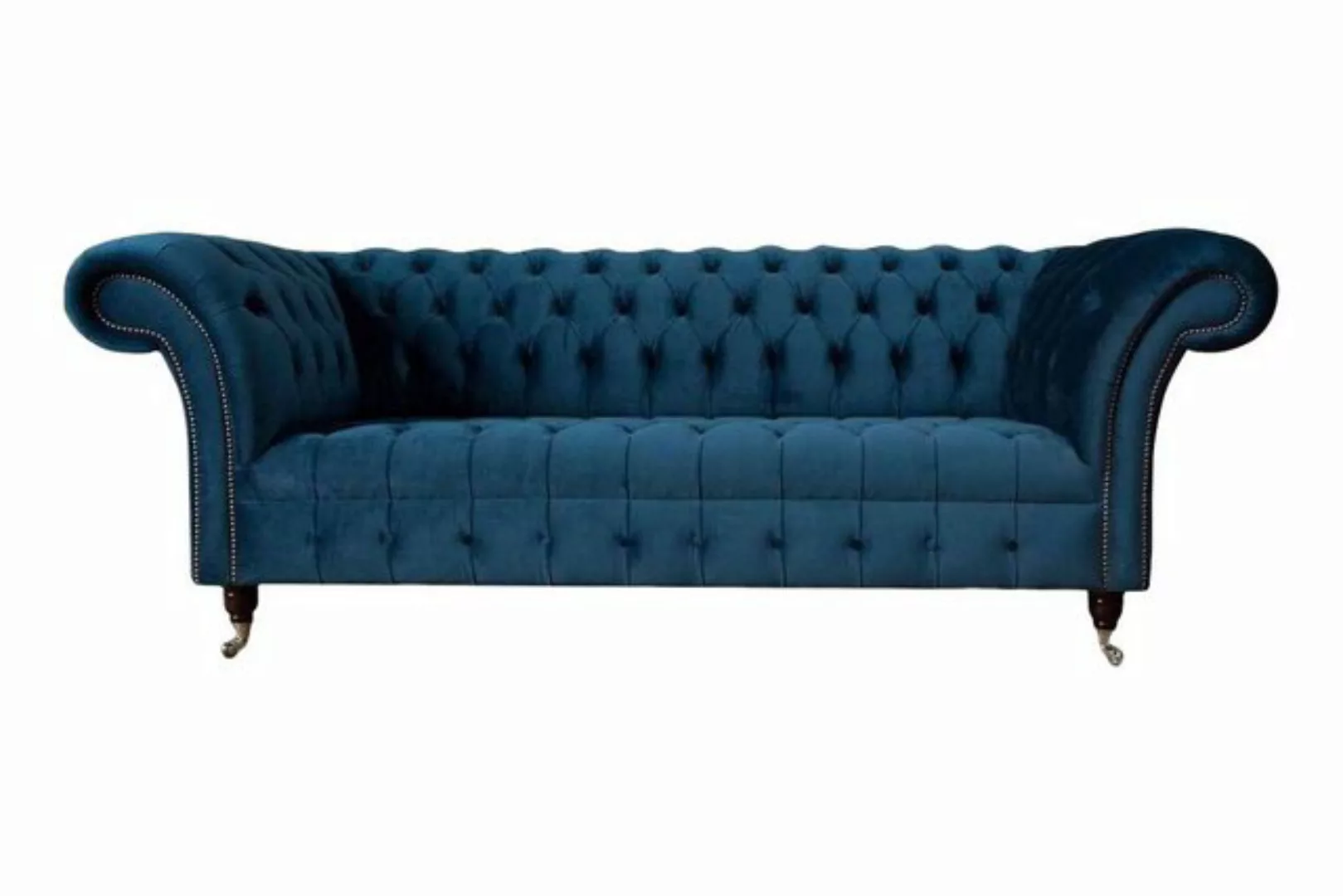 JVmoebel Sofa Chesterfield Sofa 3 Sitzer Polster Sofas Couchen Luxus Stoff günstig online kaufen