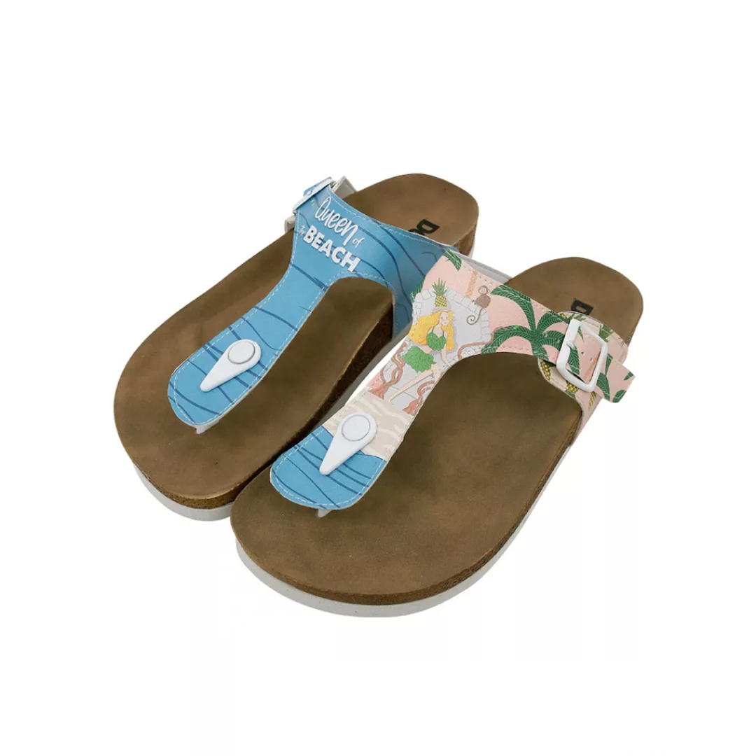 DOGO Zehentrenner "Damen Lila DOGO Lila Sandalen Vegan Damen Sandalen/ Sand günstig online kaufen