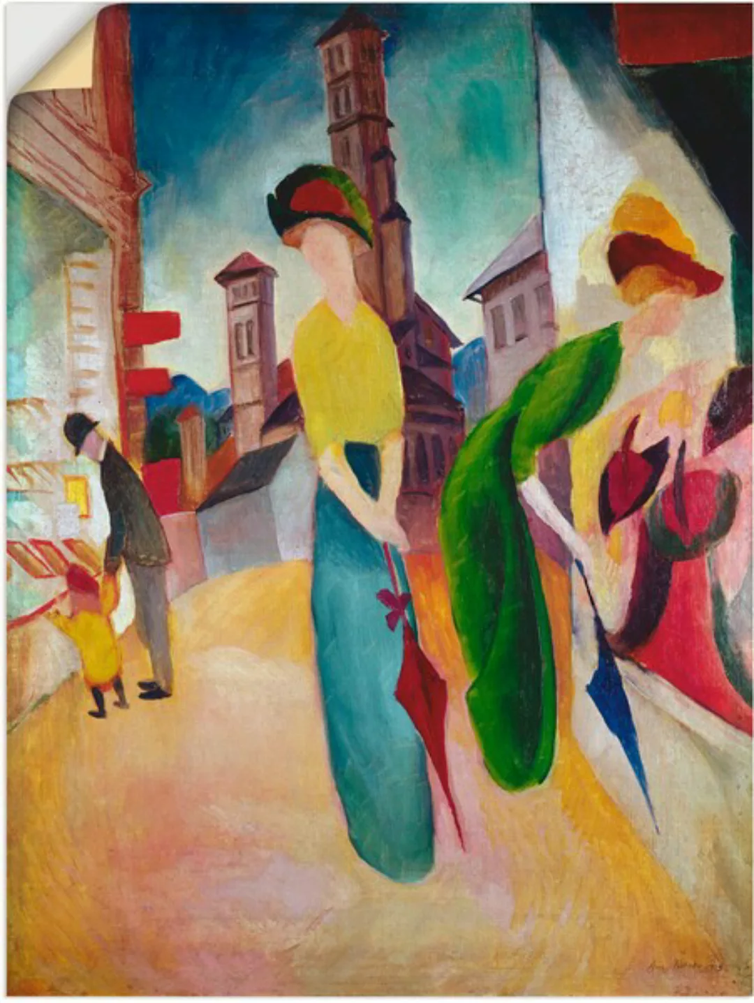 Artland Wandbild "Vorm Hutladen. 1913", Frau, (1 St.), als Leinwandbild, Po günstig online kaufen