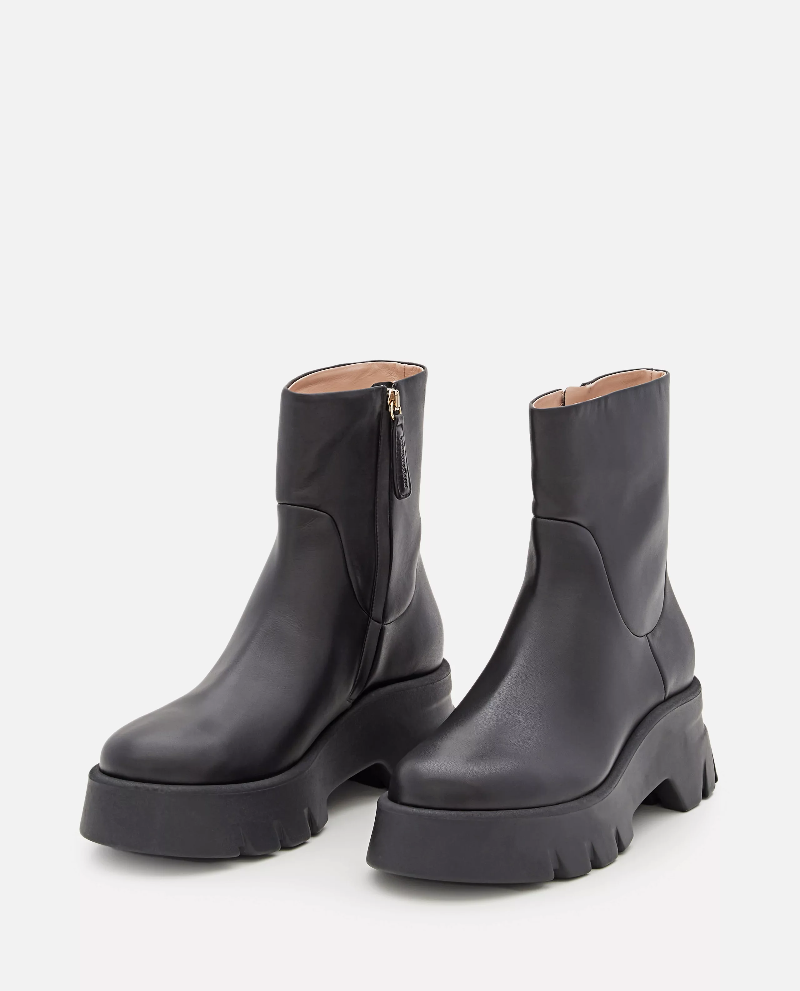 CHUNKY-SOLE LEATHER ANKLE BOOTS günstig online kaufen